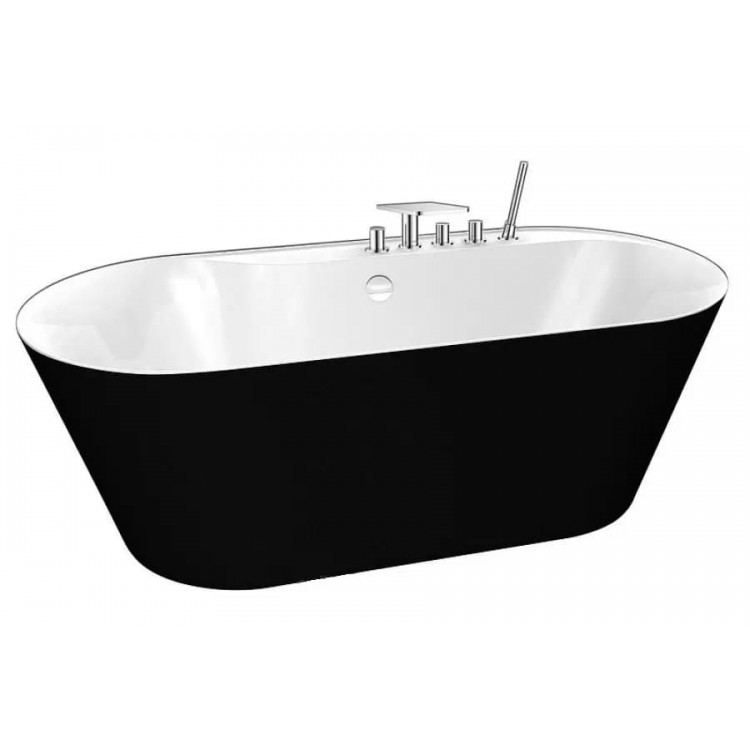 Ванна акриловая Belbagno BB14-NERO/BIA Ванна акриловая Belbagno BB14-NERO/BIA